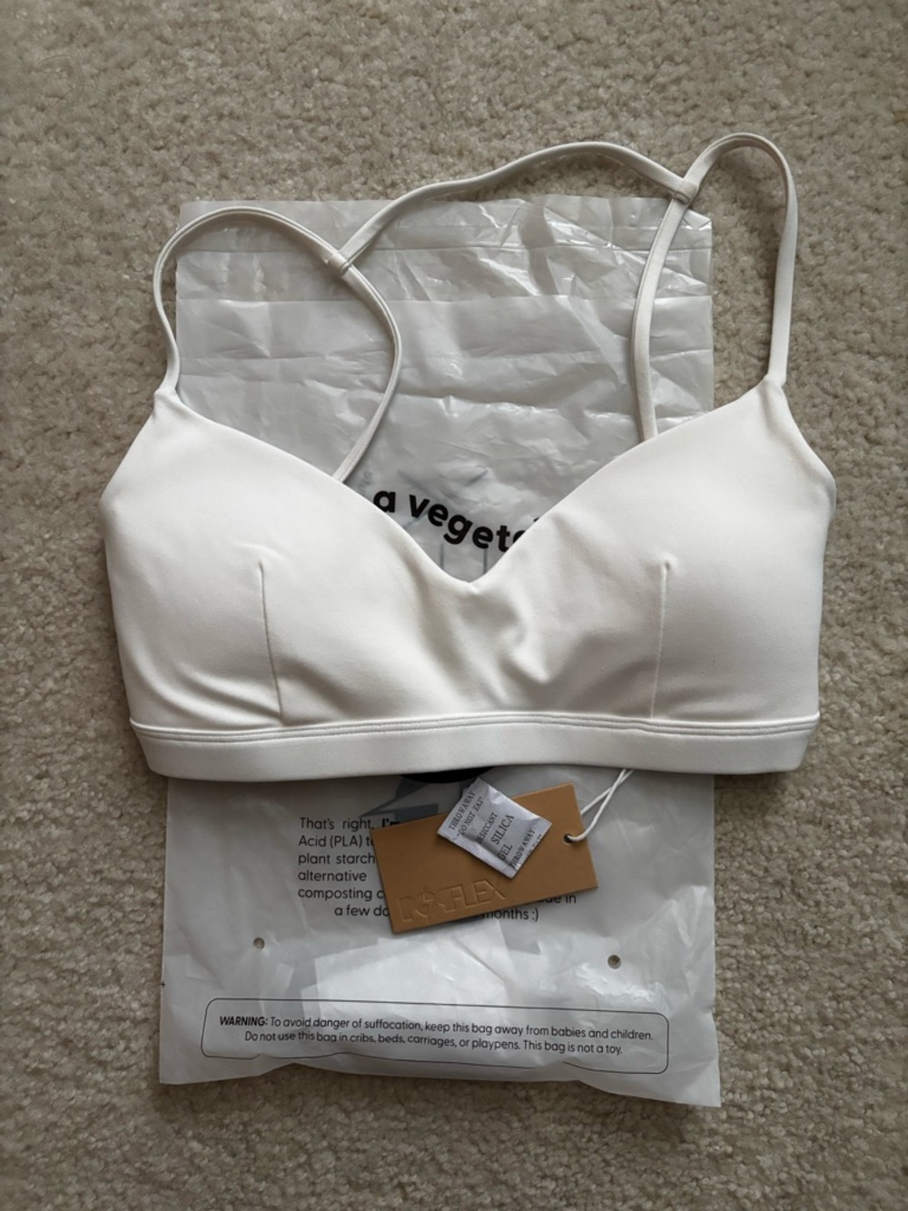 Pop flex active dainty bra - color cream - size small